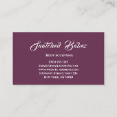 Body Sculpting Beauty Custom Logo Massage DripRose Visitenkarte (Rückseite)