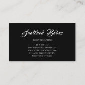 Body Sculpting Beauty Custom Logo Massage Studio Visitenkarte (Rückseite)