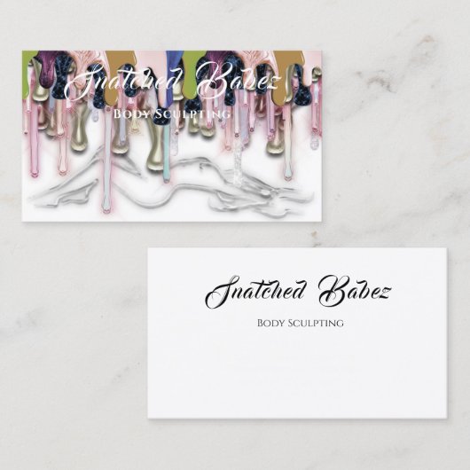 Body Sculpting Beauty Custom Logo Massage Tropfen Visitenkarte (Vorne/Hinten)