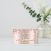 Body Sculpting Beauty Logo Glitzer Gold Logo Visitenkarte (Stehend Vorderseite)