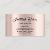 Body Sculpting Beauty Logo Massage Rose Confetti Visitenkarte (Rückseite)