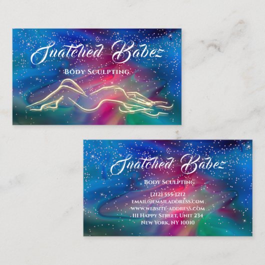 Body Sculpting Beauty Logo Massage Wellness-Center Visitenkarte (Vorne/Hinten)