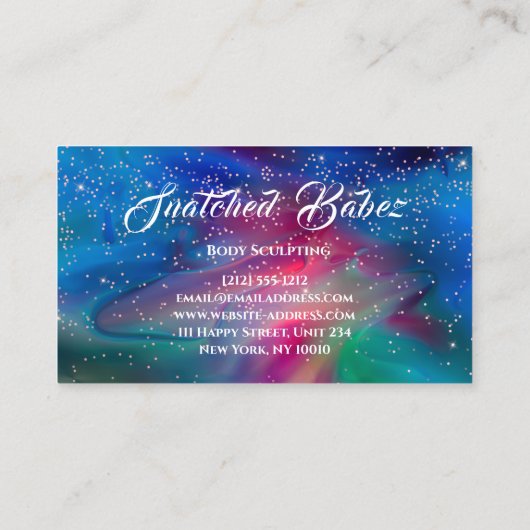Body Sculpting Beauty Logo Massage Wellness-Center Visitenkarte (Rückseite)