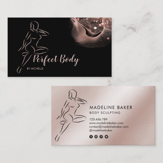 Body Sculpting Contouring Waist Trainer Business Visitenkarte (Vorne/Hinten)