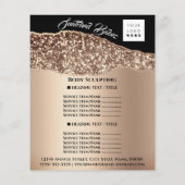 Body Sculpting Gebäude Beauty Hair Salon QR LOGO Flyer (Hinten)