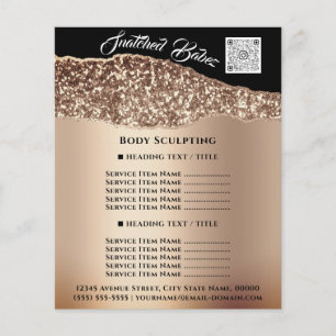 Body Sculpting Gebäude Beauty Hair Salon QR LOGO Flyer