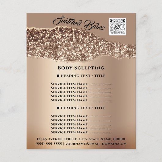 Body Sculpting Gebäude Schönheitssalon QR ROSE Flyer (Vorne)