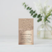 Body Sculpting Logo Gold QR Rose Glitzer Waxing Visitenkarte (Stehend Vorderseite)
