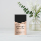 Body Sculpting Logo Gold WELLNESS-CENTER Rose Blac Visitenkarte (Stehend Vorderseite)