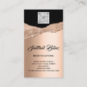 Body Sculpting Logo Gold WELLNESS-CENTER Rose Blac Visitenkarte (Rückseite)