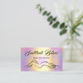 Body Sculpting Schönheitslogo Massage Wellness-Cen Visitenkarte (Stehend Vorderseite)