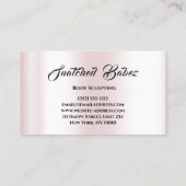 Body Sculpting Schönheitssymbole Massage PinK Past Visitenkarte (Rückseite)