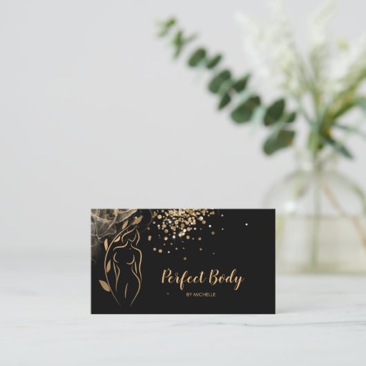 Body Sculpting Wellness Cosmetics Beauty Spa Visitenkarte (Stehend Vorderseite)