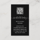 Body Shaping Massage WELLNESS-CENTER Wellness Blac Visitenkarte (Rückseite)