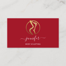 Body Shaping Sculpting Massage Gold Logo QR Red