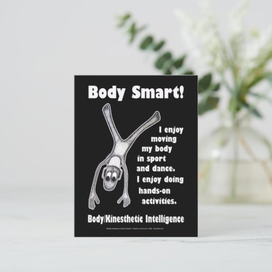 Body Smart - Blank Postkarte (Stehend Vorderseite)