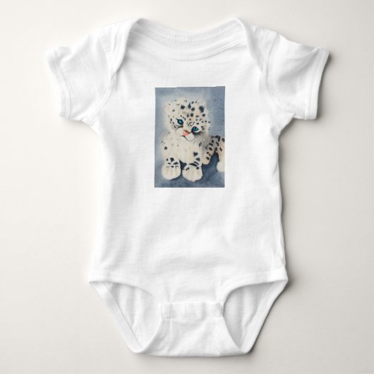 Body Snow Leopard for a baby Strampler (Vorderseite)