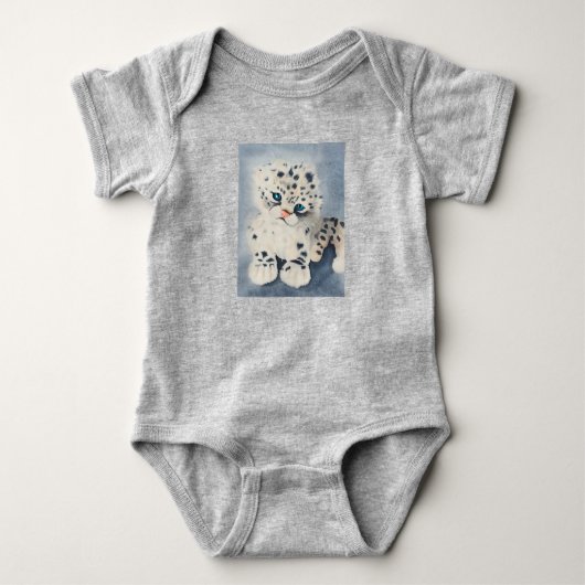 Body Snow Leopard for a baby Strampler (Vorderseite)