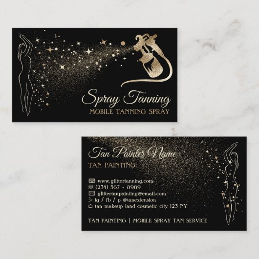 Body Tan Spray Visitenkarte (Vorne/Hinten)