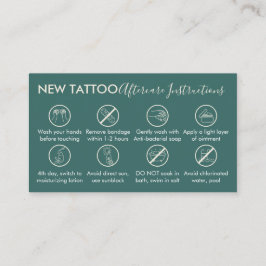 Body Tattoo Art Aftercare Instructions Visitenkarte