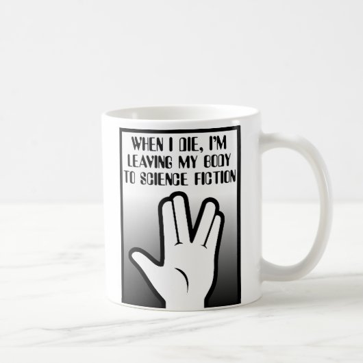Body to Science Fiction Funny Mug Kaffeetasse (Rechts)