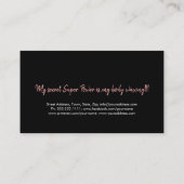 Body Waxing Wax Boutique Chalk Text einfach schwar Visitenkarte (Rückseite)