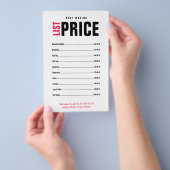 Body Waxing Wax Boutique Fett Pink Lettern Flyer (Handgriff)