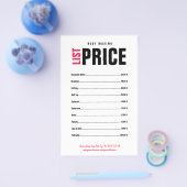 Body Waxing Wax Boutique Fett Pink Lettern Flyer (Einzeln)