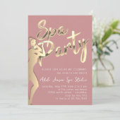 Body WELLNESS-CENTER Party Instant Download Gold R Einladung (Stehend Vorderseite)