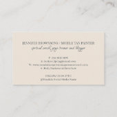 Body Woman Line Art Modern Visitenkarte (Rückseite)