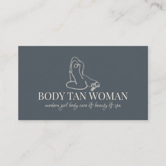 Body Woman Line Art Modern Visitenkarte (Vorderseite)