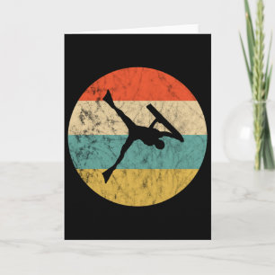 Bodyboarder Vintage Retro Sonnenuntergang Surfen B Karte