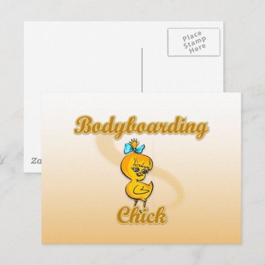 Bodyboarding Chick Postkarte (Vorne/Hinten)
