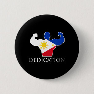 Bodybuilde der philippinischen Flagge Button
