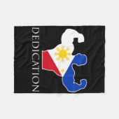 Bodybuilde der philippinischen Flagge Fleecedecke (Vorderseite (Horizontal))