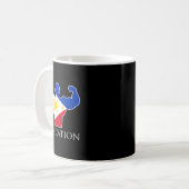 Bodybuilde der philippinischen Flagge Kaffeetasse (Vorderseite Links)
