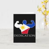 Bodybuilde der philippinischen Flagge Karte (Gelbe Blume)