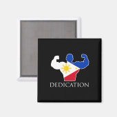 Bodybuilde der philippinischen Flagge Magnet (Vorderseite/Rückseite)