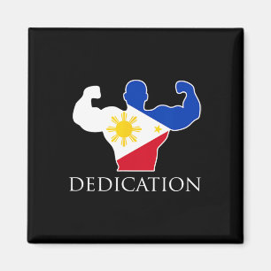 Bodybuilde der philippinischen Flagge Magnet