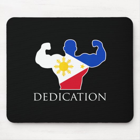 Bodybuilde der philippinischen Flagge Mousepad (Vorne)