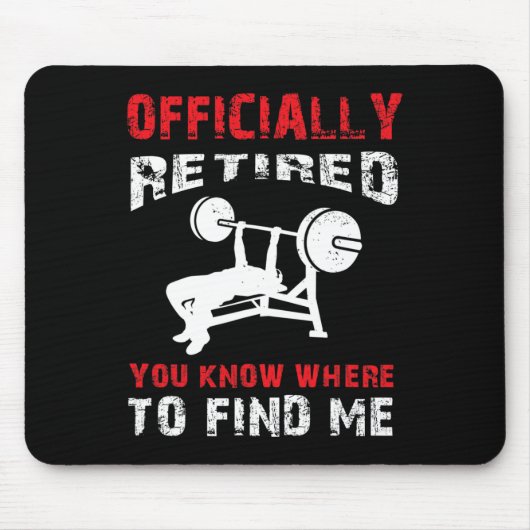 Bodybuilder Altersvorsorge Geschenk Ermüdete Bodyb Mousepad (Vorne)