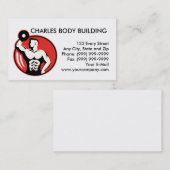 Bodybuilder anhebende Dumbbellgewichte Visitenkarte (Vorne/Hinten)