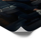 Bodybuilder bei Frauen, die zwischen Sets stehen Poster (Ecke)