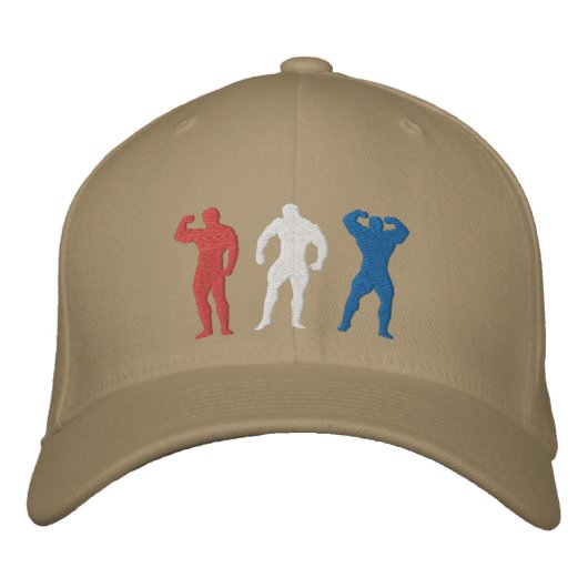 Bodybuilder bestickte Mütze Baseballkappe (Vorderseite)