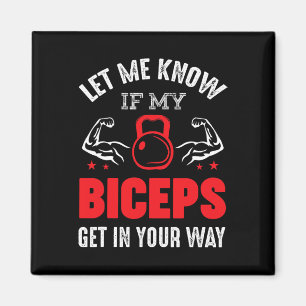 Bodybuilder Biceps Gym Fitness Workout Motivation Magnet