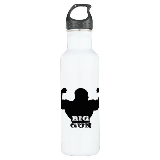 Bodybuilder Big Gun Bottle Trinkflasche (Vorderseite)