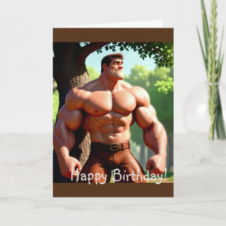Bodybuilder Birthday Karte