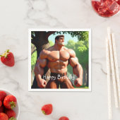 Bodybuilder Birthday Serviette (Beispiel)