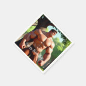 Bodybuilder Birthday Serviette (Ecke)