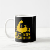 Bodybuilder Body Under Construction Funny Gym Body Kaffeetasse (Links)